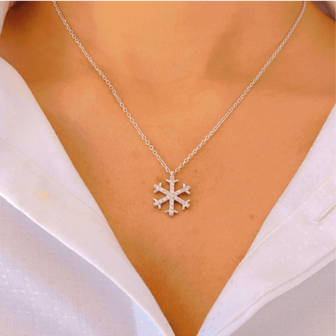 Silver Snowflake Necklace