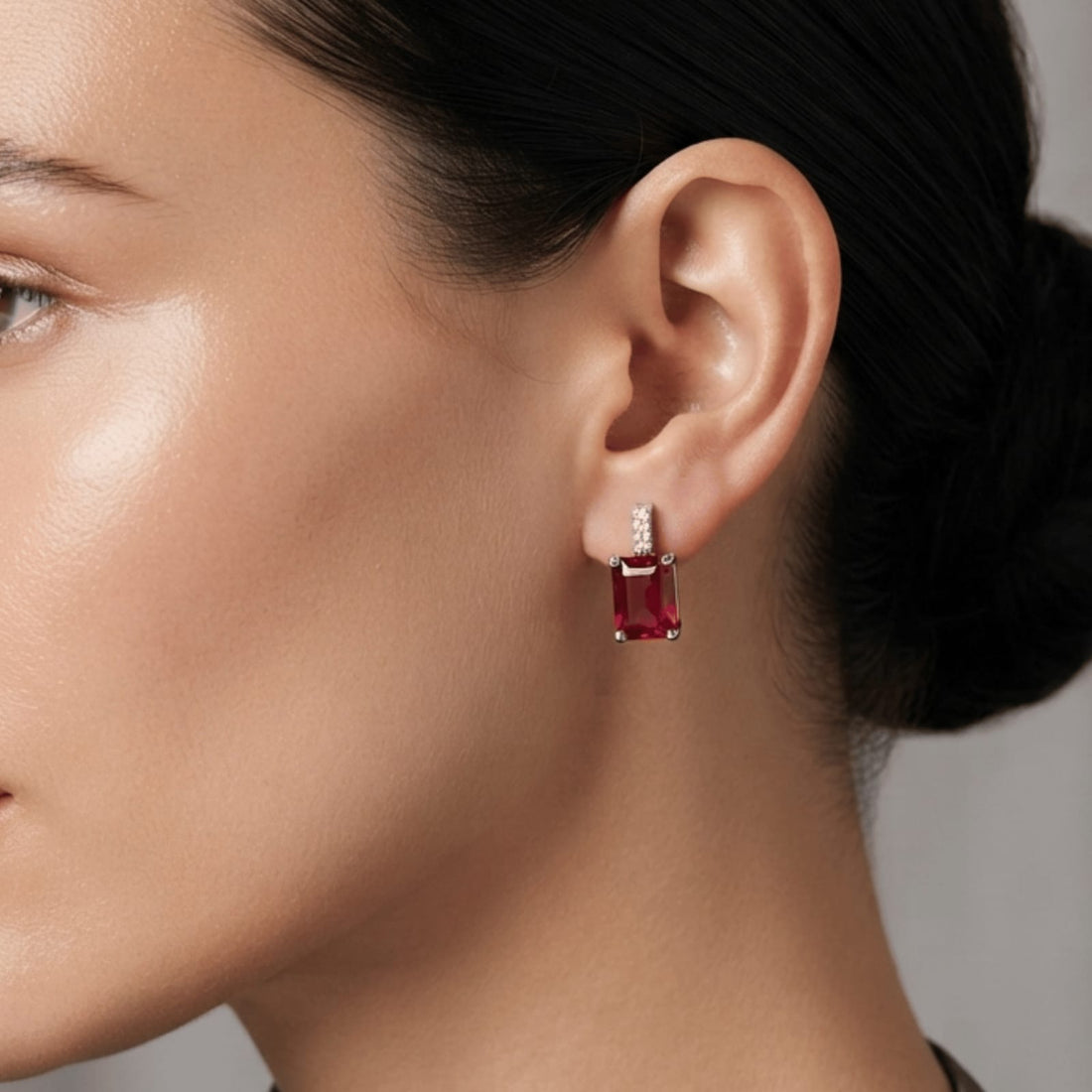 Maroon Minimal Studs
