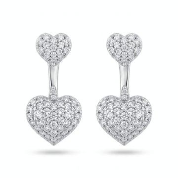 Dual Heart two Way Earring