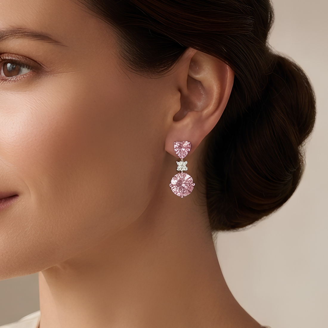 Pink Drop Earrings