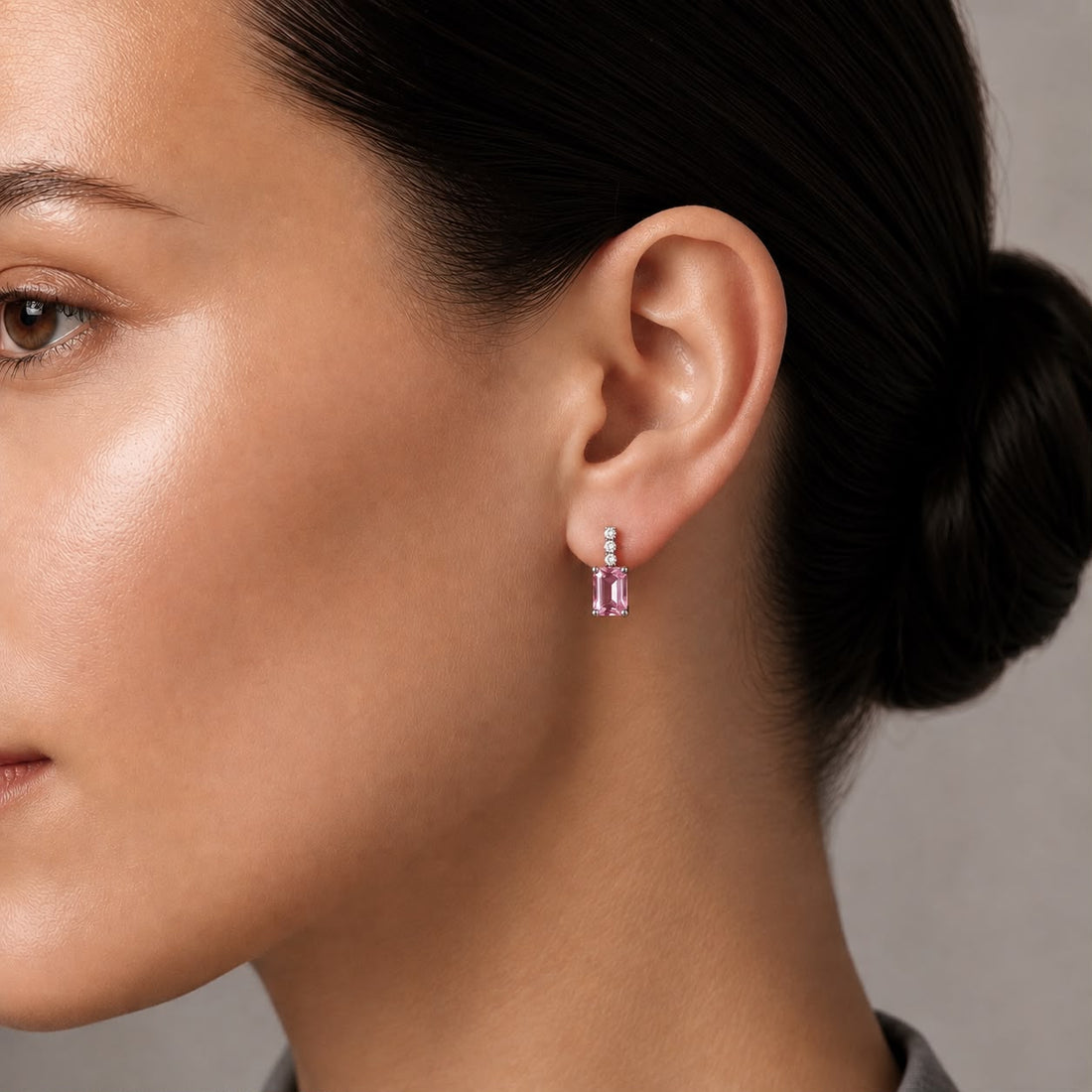 Pink Minimal Stud