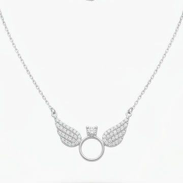 Silver Angel's Ring Necklace