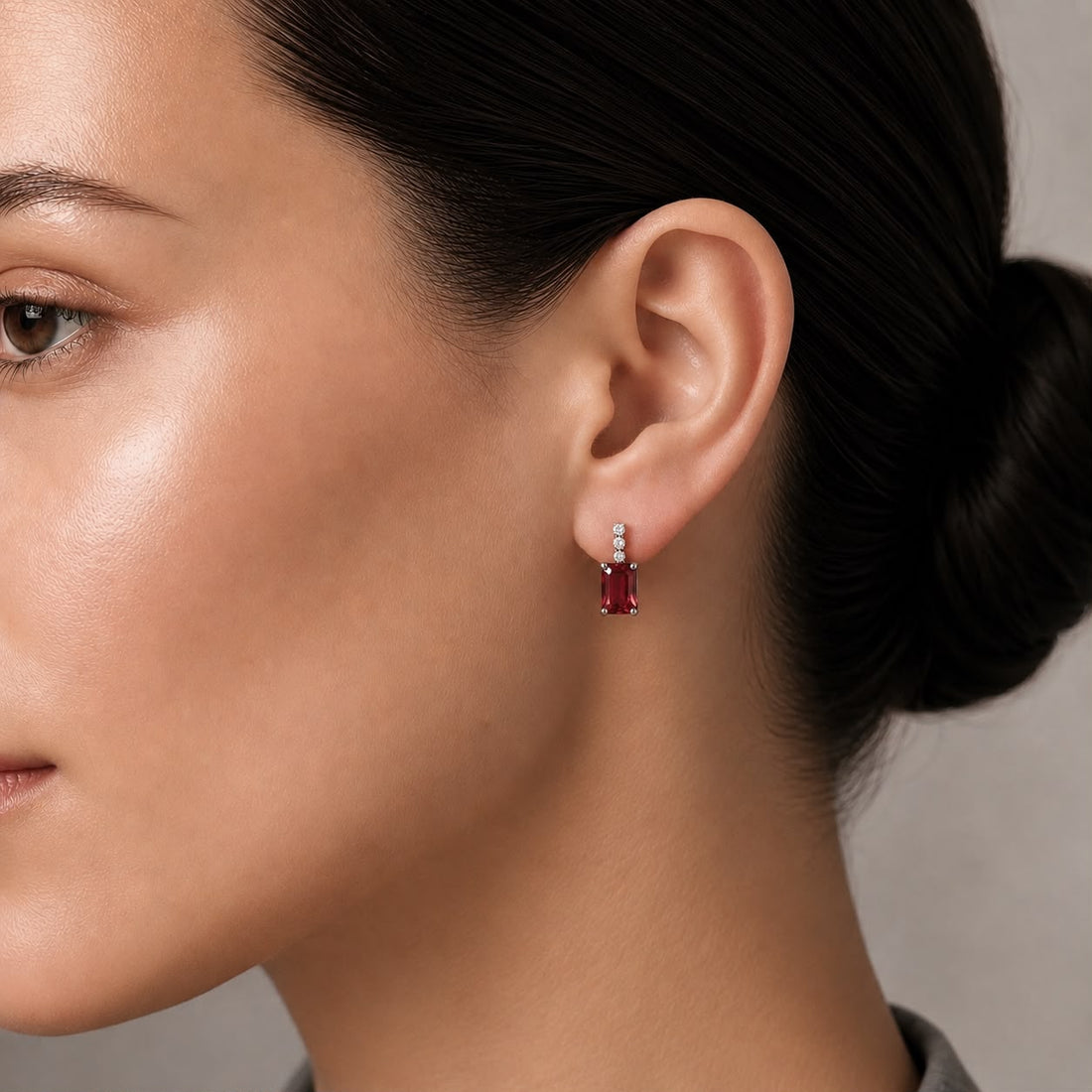 Maroon Minimal Studs